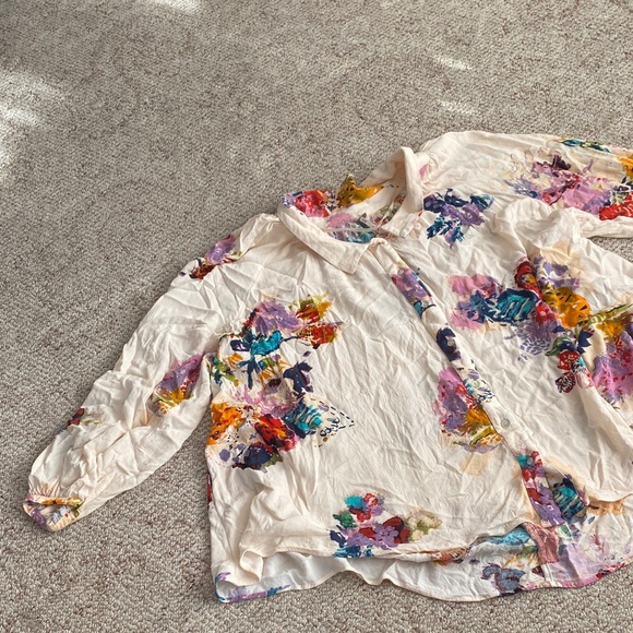 Free People Tops - Free People Floral Button-Up Blouse